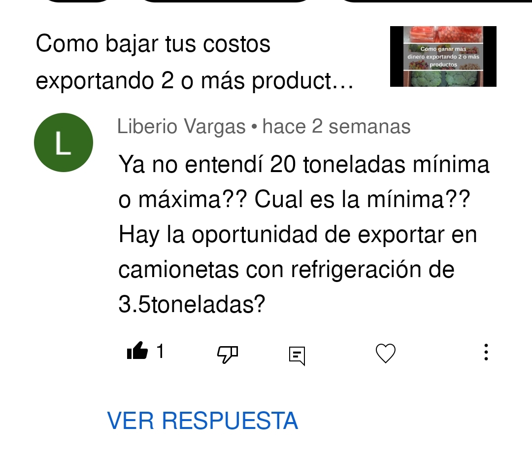¿Se puede exportar en camioneta de 3.5 toneladas?